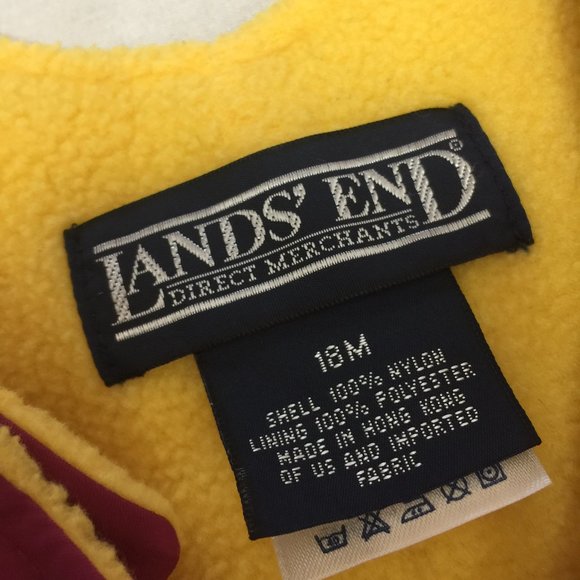 ๐ธ LANDS END GIRLS NYLON SNOW SKI OVERALLS BIB PANTS SIZE 18 MONTHS ๐ธ - Picture 3 of 8